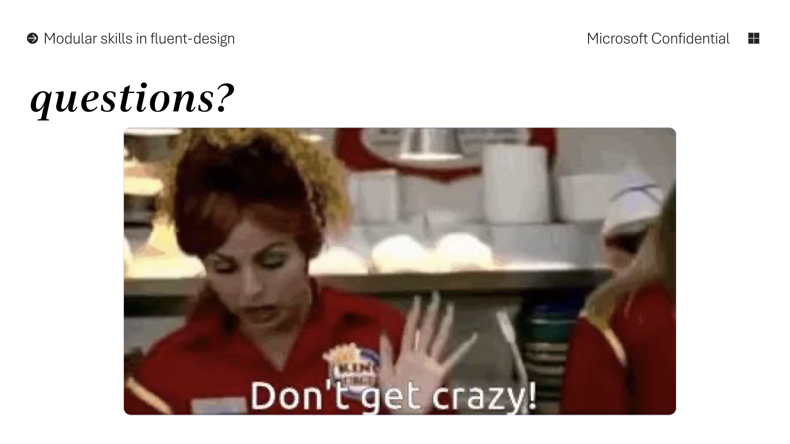 Questions? meme slide