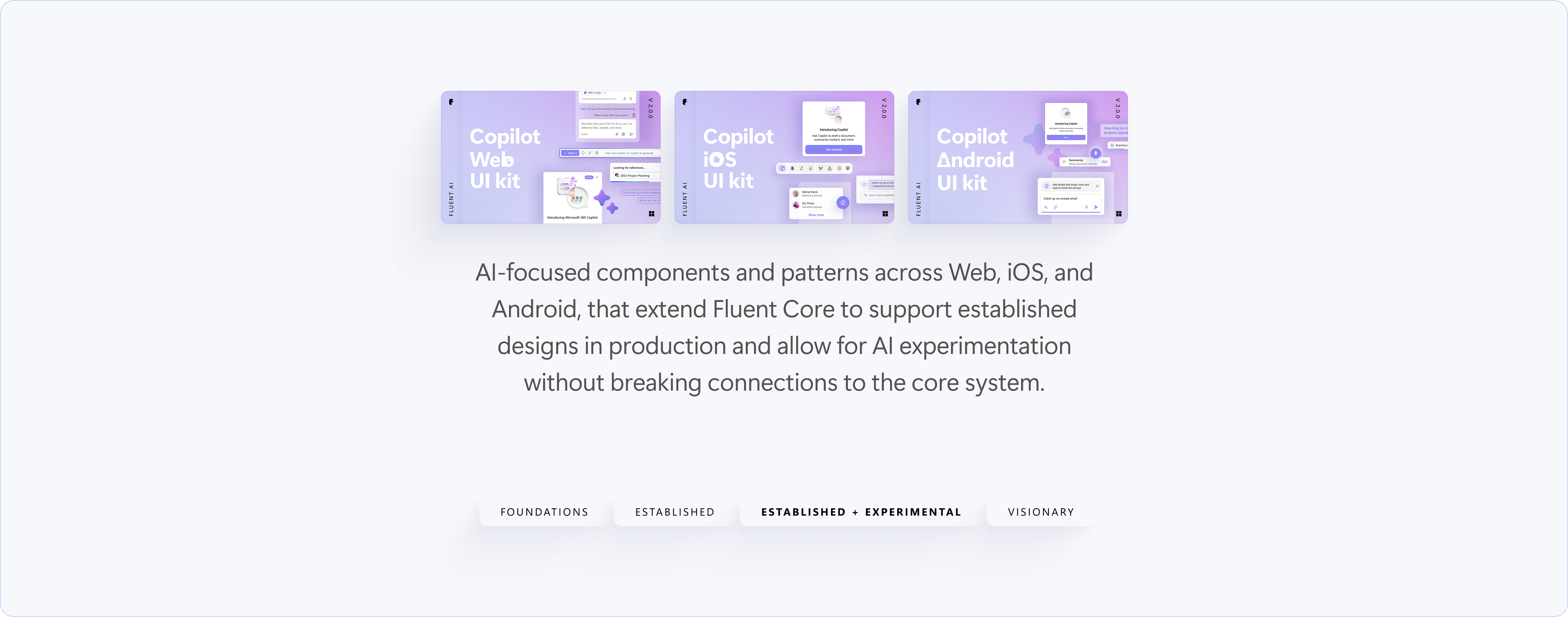 Foundations tier — Fluent 2 Design Language: source of truth for styling decisions